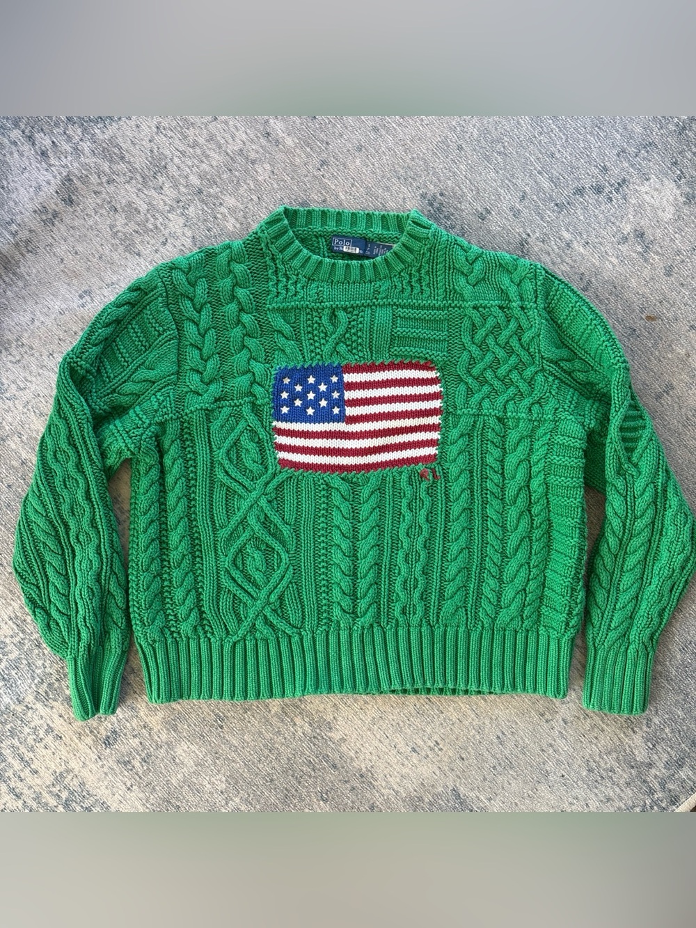 Polo Ralph Lauren Aran Flag Sweater S